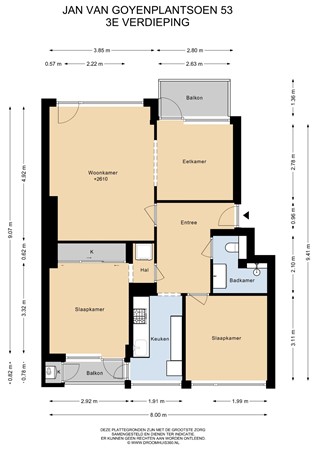 Floorplan - Jan van Goyenplantsoen 53, 2251 JC Voorschoten